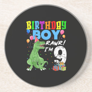 9 års gammal födelsedagstjocklek T Rex Dinosaur Underlägg