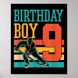 9 års Gammal ishockey, 39:e Födelsedagsfesten Su Poster