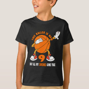 9 års gammal Lycklig 9:e födelsedagstidningen Bysk T Shirt