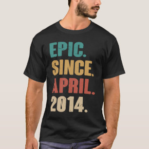 9 ÅRS Vintage 2014 Födelsedag 9:e Dekorationen A T Shirt