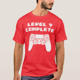 9-årsdag 9 år gammal videospel Bday vän T Shirt