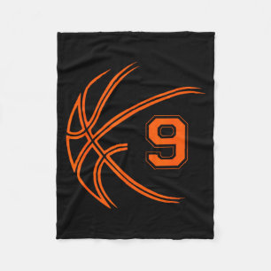 9-årsdag Basketball Nio 9 år gammal pojkar barn Fleecefilt