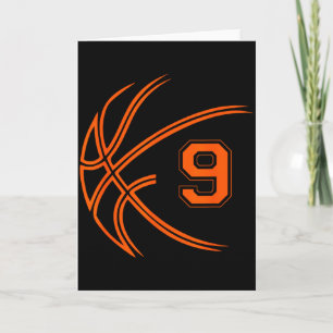 9-årsdag Basketball Nio 9 år gammal pojkar barn Kort