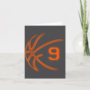 9-årsdag Basketball Nio 9 år gammal pojkar barn Kort