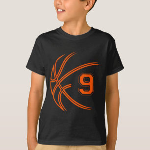 9-årsdag Basketball Nio 9 år gammal pojkar barn T Shirt