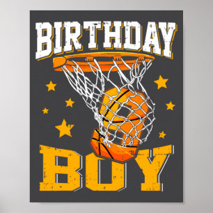 9-årsdag Basketball Pojke 9 år gammal basketboll Poster