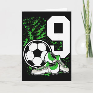 9-årsdag Pojkar 9 år fotboll Fotbollsspelare Födel Kort