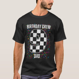 9-årsdag Racing bil skjorta, Racing Flagga Pappa R T Shirt