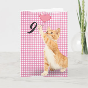 9-årsdagen tabby katt kort