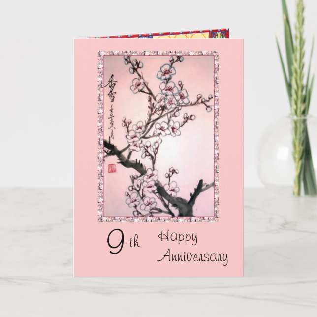 9-årsjubileumskort kort (Framsida)