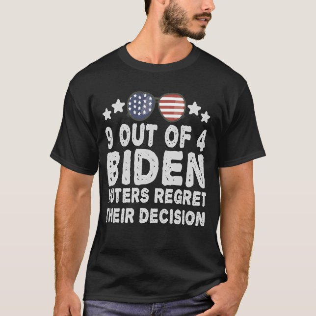 9 av 4 biden-röstande beklagar sitt beslut t shirt (Framsida)