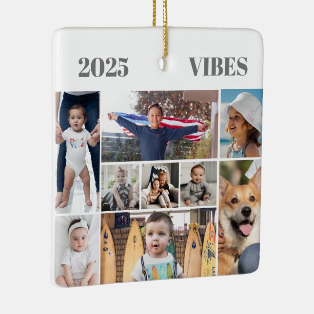 9 Bild Photo Collage Julgransprydnad Keramik (Höger)