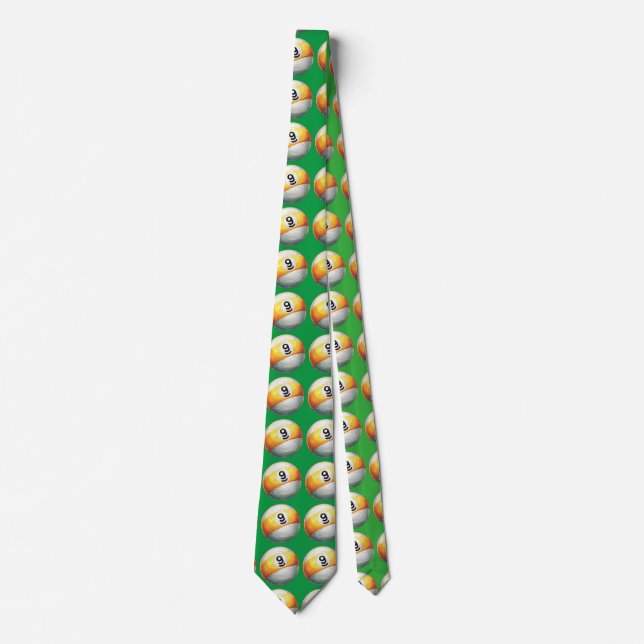 9 boll art Mönster Grönt Tie Slips (Framsida)