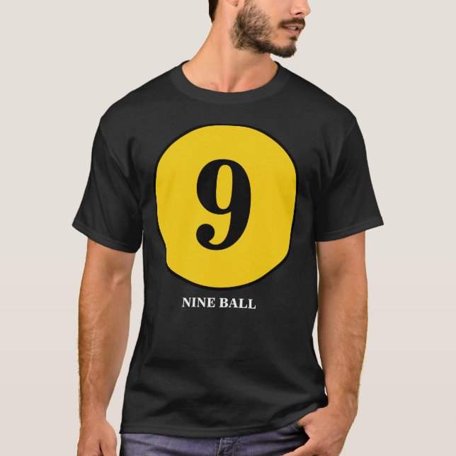 9 BOLL BLACK SHIRT T SHIRT (Framsida)