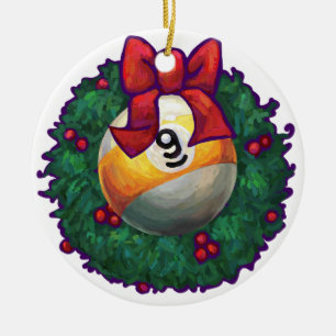 9 boll jul julgransprydnad keramik