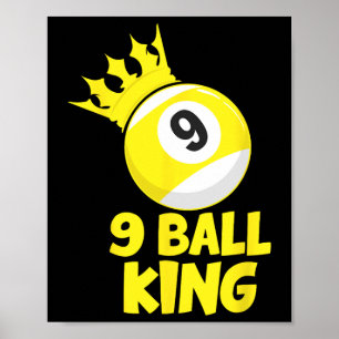 9 Boll Kung-mästare 9 Boll-miljardspelare Bassäng Poster