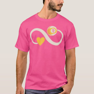 9 Boll Snooker Bassäng Billiards T Shirt