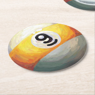 9 BOLL UNDERLÄGG PAPPER RUND
