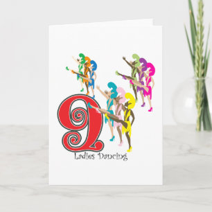 9 Dam Dancing Helgkort