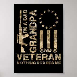 9 Distressed Betsy Ross Camo Jag Är Pappa Farfar Poster