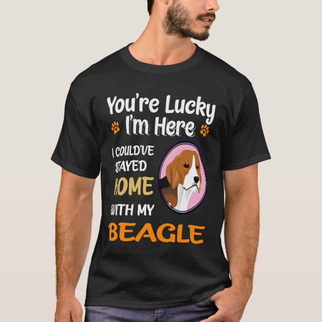 9 Du är ett lyckligt hem med min beagle T Shirt (Framsida)