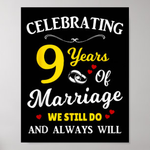 9:e året Bröllop Poster