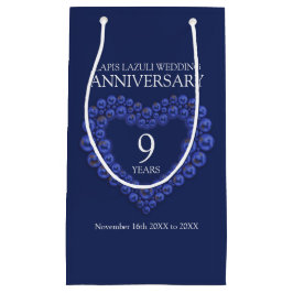 9:e bröllop-årsdagen Lapis Lazuli-hjärtfoto