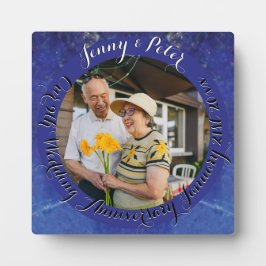 9:e Bröllop-årsdagen Rund Lapis Lazuli Ram