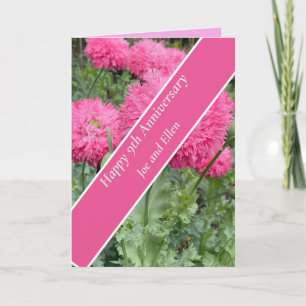 9:e Bröllop-årsdagen, vallmo Kort