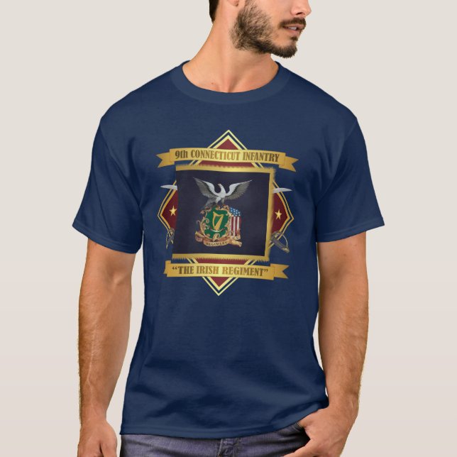 9:e Connecticut Irish Volunteers T Shirt (Framsida)