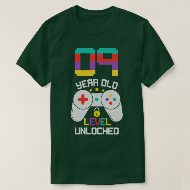 9:e födelsedag 9 Åldrad olåst dagspelare T Shirt (Design framsida)