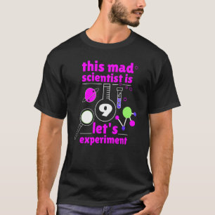 9:e födelsedag 9:e Bday Science Mad Scientist Chem T Shirt