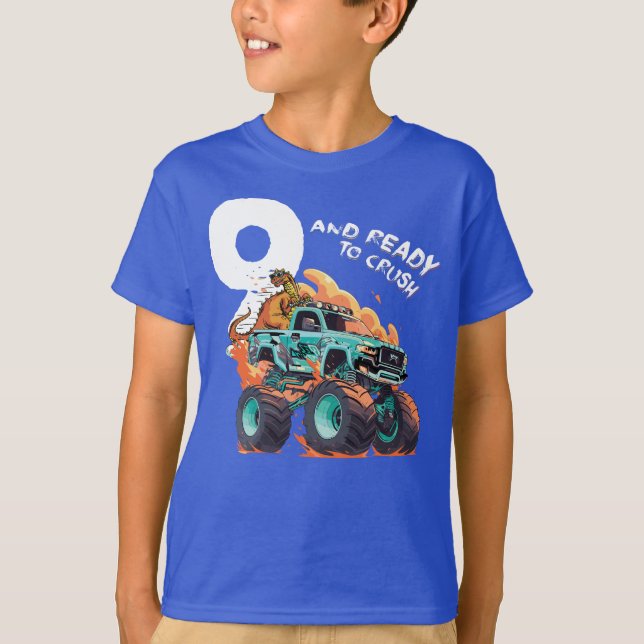 9:e födelsedag, 9 och Redo till Crush w Mon T Shirt (Framsida)