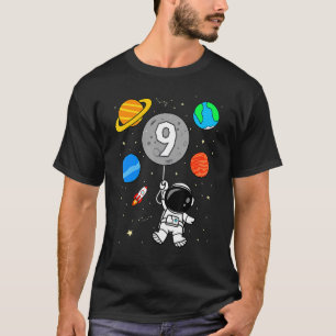 9:e födelsedag Astronaut Rymden Planets Balloon T Shirt