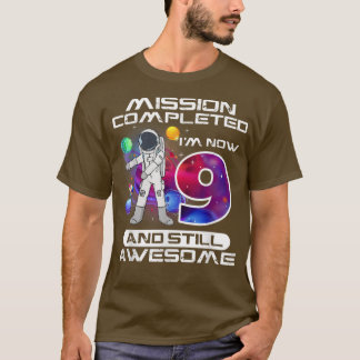 9:e födelsedag Astronaut Space Älskare 9 år gammal T Shirt