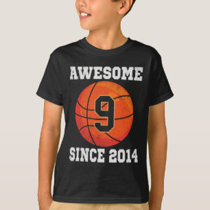 9:e födelsedag Basketball Älskare 9-årig Vintage T Shirt