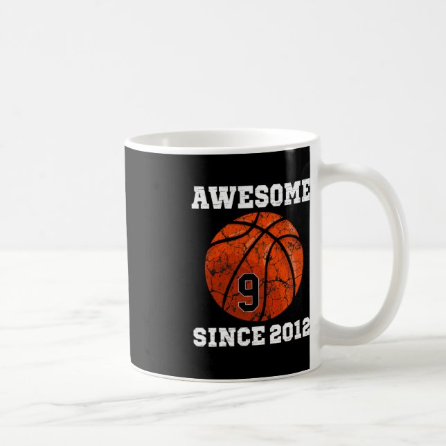 9:e födelsedag Basketball Älskare Gift 9 år gammal Kaffemugg (Höger)