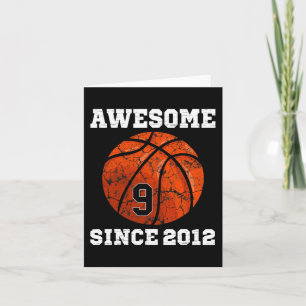 9:e födelsedag Basketball Älskare Gift 9 år gammal Kort