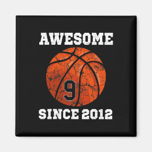 9:e födelsedag Basketball Älskare Gift 9 år gammal Magnet