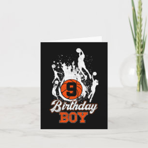 9:e födelsedag Basketboll tema Birthday Boy 9 Yrs  Kort