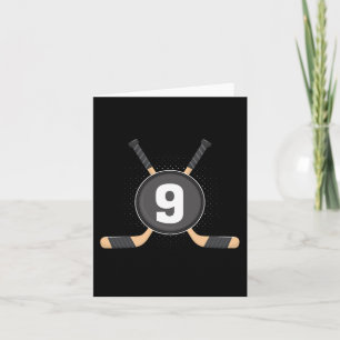 9:e födelsedag Ice Hockey 9 år gammal Théda Birthd Kort