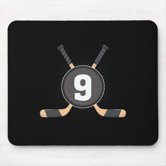 9:e födelsedag Ice Hockey 9 år gammal Théda Birthd Musmatta (Framsidan)