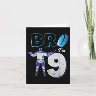 9:e födelsedag Ice Hockey Boy 9-år Kort