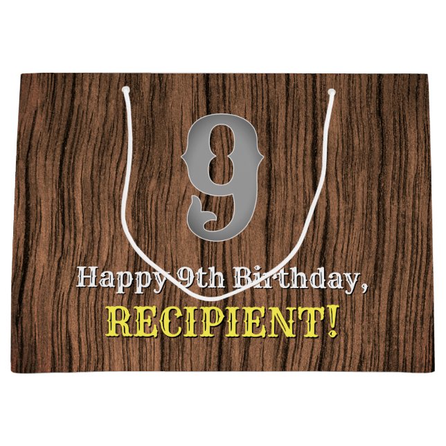 9:e födelsedag: Land Western Inspired Titta, Namn (Framsidan)