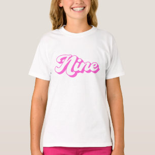 9:e födelsedag Retro Girl T Shirt