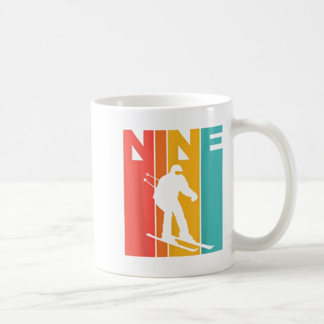9:e födelsedag: Retro Skickar 9-åriga pojkar födel Kaffemugg (Höger)