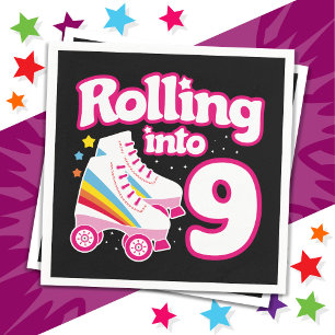 9:e födelsedag Rullande skal 9 år gammalt skal Pappersservett