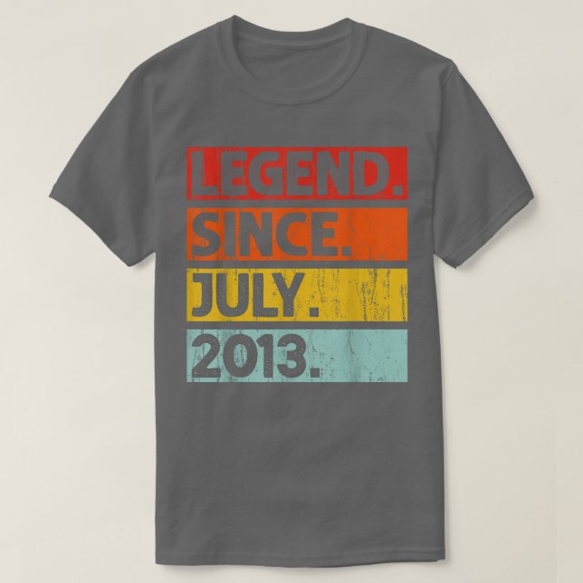 9:e födelsedag sedan juli 2013, 9 år t shirt (Design framsida)