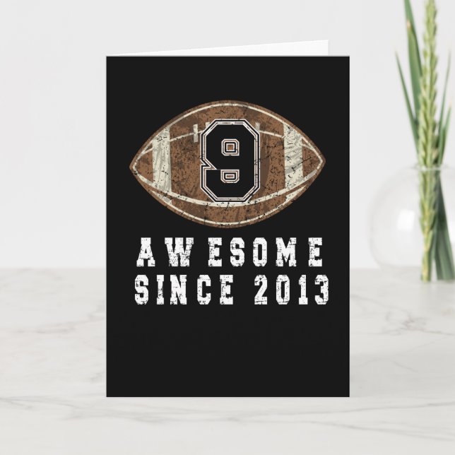 9:e födelsedagen 2013: 9-åring i fotboll kort (Framsida)