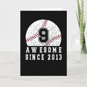 9:e födelsedagen 2013: Baseball Boy 9 År Kort